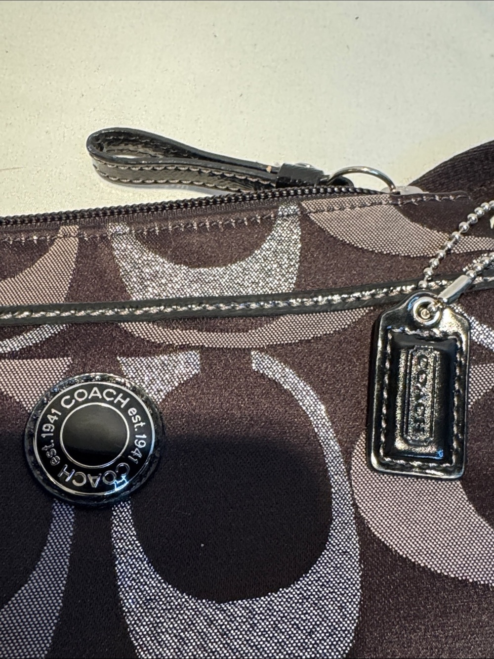 Coach Black and Gray Signature Jacquard Crossbody - Picture 12 of 15
